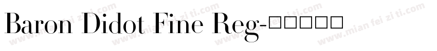 Baron Didot Fine Reg字体转换
